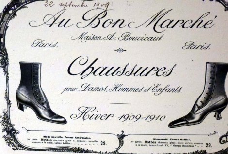 פרסומת לנעלים בבון מרשה, סוף המאה ה-19