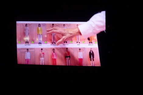 ליין אפ לתצוגת אופנת הגברים בשנה שעברה