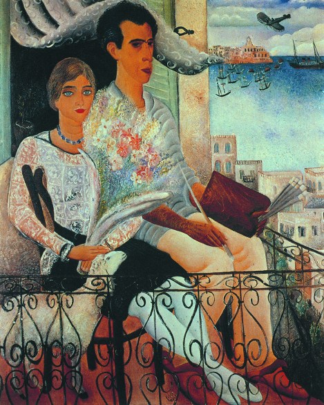 ראובן רובין, המאורשים, 1929, שמן על בד, אוסף מוזיאון  בית ראובן