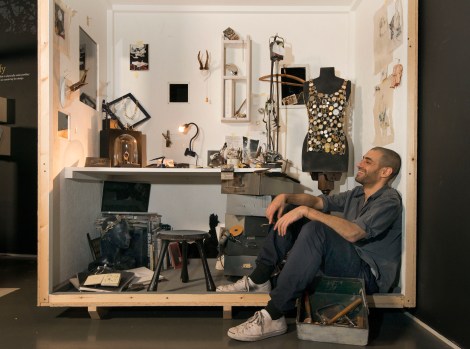 Husam el Odeh recreates part of his studio
